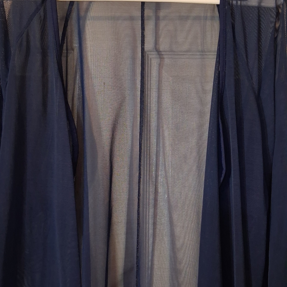 Elegant Navy Blue Women's Cardigan OS PTP 27"
